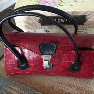 Sax red clutch purse